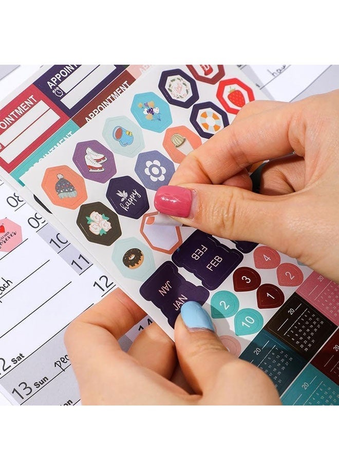 مخطط سنوي لعام 2026، تقويم كامل السنة، صفحة واحدة، تقويم حائط سنوي كبير، ملصق ورقي سميك مع ملصقات للمكتب أو الدراسة أو المنزل - Image 3